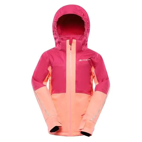 ALPINE PRO REAMO Mädchen Skijacke mit Kapuze, Snowboard Jacke, Stretchjacke, Winterjacke, Outdoorjacke, Wanderjacke, Jacke für die Berge, Wasserdichte und Atmungsaktive Jacke, Freizeitjacke