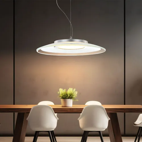 Moderne Pendellampe für Esstisch – LED Hängelampe mit warmweißem Licht - Stilvolle Hängeleuchte aus hochwertigem Metall und Glas, ideal für den Esstisch. Mit 930 Lumen sorgt sie für ein angenehmes Ambiente und hat eine beeindruckende Lebensdauer von bis zu 25.000 Stunden.