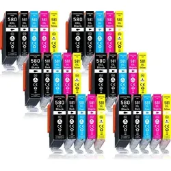 30er Pack Druckerpatronen 580 581 XXL für Canon TS9550 - Hochwertige kompatible Druckerpatronen für den Canon TS9550. Mit XXL-Füllmengen für längere Druckzeiten und erstklassige Ergebnisse im Heim- und Bürogebrauch.