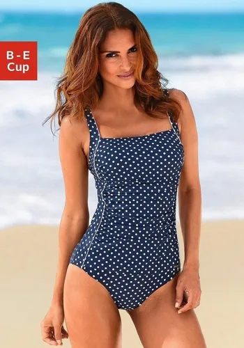 LASCANA Badeanzug Damen Gr. 40 Cup E, gepunktet - Bademode mit süßem Pünktchendesign und Shaping-Effekt. Verstellbare Träger und integrierte Softcups sorgen für eine perfekte Strandfigur.