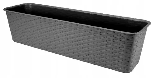Graphit-Rattan-Balkonkasten 60 cm