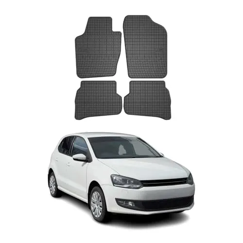 OMAC Gummi Fußmatten für VW Polo 2009-2017, 4tlg. - Fahrzeugspezifische Gummi-Fußmatten für VW Polo 2009-2017. Wasserdicht, rutschfest und leicht zu reinigen – ideal für alle Wetterbedingungen.