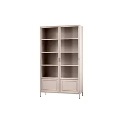 WOOOD Vitrine Ronja Vintage Metall Zartrosa - Vitrine im Vintage-Stil, aus Metall in zartrosa, ideal für stilvolle Aufbewahrung und Präsentation von Dekorationen.