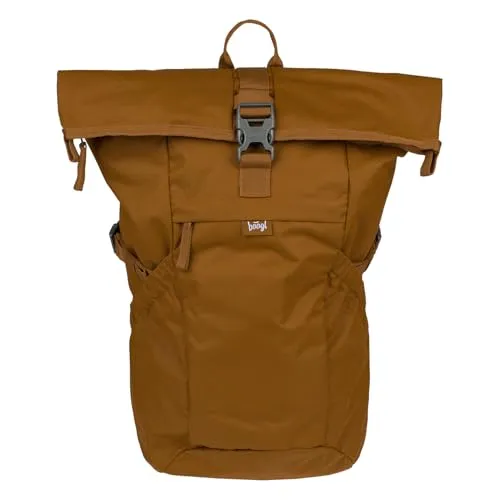Baagl Rucksack Damen Herren – Rolltop Backpack Wasserdicht mit Laptopfach – Ergonomischer Roll Daypack für Arbeit, Uni, City & Freizeit – Moderner Rollrucksack, 29 l (Caramel)