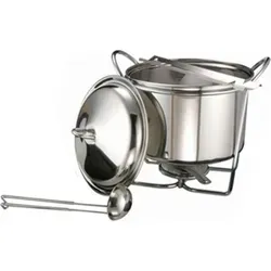 Haushalt International Feuerzangenbowlen - Set - 5-teiliges Feuerzangenbowle-Set für ca. 3,5 L, ideal für gesellige Abende mit Freunden. Genießen Sie das faszinierende Flammenspiel mit hochwertigen Edelstahlkomponenten.