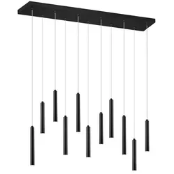 Trio Leuchten LED Pendelleuchte Tubular 321611132 - Moderne Pendelleuchte in Schwarz matt mit 11x 2,8 Watt LED, dimmbar über Wandschalter. Ideal für stimmungsvolle Beleuchtung in jedem Raum.