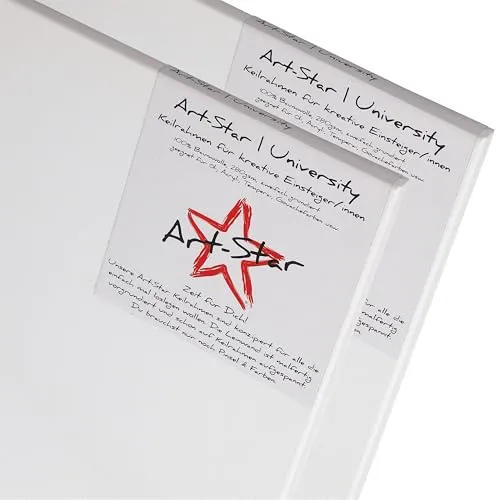 Art-Star UNIVERSITY Keilrahmen 60x80cm - Keilrahmen für kreative Köpfe: Malfertige Leinwände aus 100% Baumwolle, ideal für Acryl- und Ölfarben, perfekt für Schulen und Hobbykünstler.