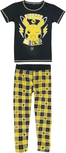 Pokémon Kids - Pikachu - Rocks Unisex Kinder-Pyjama schwarz/gelb 134/140