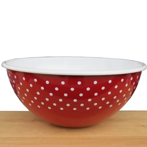 RIESS EMAILLE KELOMAT Obst- und Salatschüssel 26 cm in rot von Riess