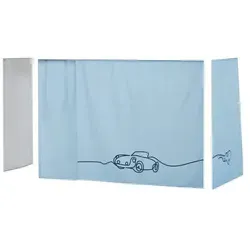 Produktbild Hoppekids Vorhang Mittelhochbett 90x200 Cars , blau , Maße (cm): B: 380 H: 108