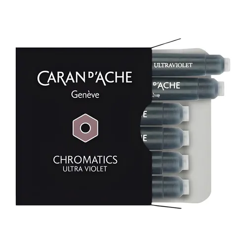 Caran d'Ache CD8021.099 Ink Cartridges - Ultraviolet (Pack of 6)