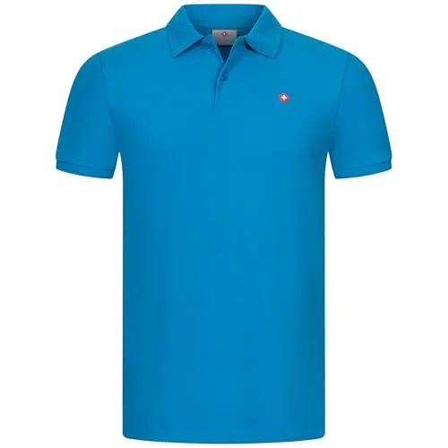 Höhenhorn Waliss Herren Poloshirt Blau Gr. M - Poloshirt für Herren aus reiner Baumwolle, bietet angenehmen Tragekomfort und ist mit dem Höhenhorn Logo auf der Brust verziert.