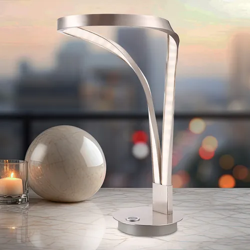 Tischleuchte mit Touchdimmer, nickel matt, 1x LED von Globo