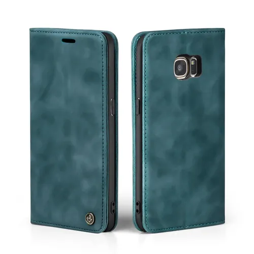 Handy Hülle für Samsung Galaxy S7 Edge Klapp Magnet Smartphone Cover Case Petrol