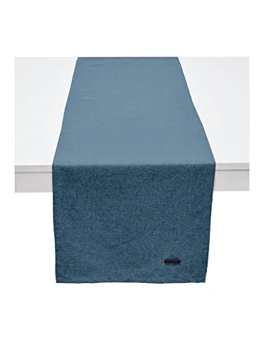 Esprit Harp Tischläufer, Polyester, Petrol, 140 x 40 cm