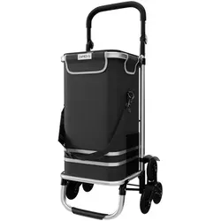 24MOVE® Einkaufstrolley Alegre - Klappbar und Multifunktional - Einkaufstrolleys mit 55L Fassungsvermögen und Kühlfach, bis 30kg belastbar. Robust, leicht und platzsparend - ideal für Einkäufe und Marktbesuche.