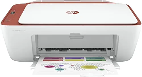 HP DeskJet 2723e All-in-One-Drucker - Weiß und Rot, zwei Jahre Garantie gegen Fabrikfehler und vielseitige Funktionen für Zuhause oder Büro