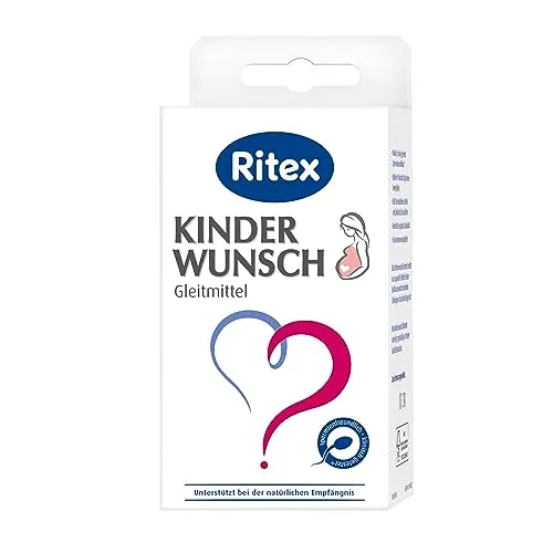 Ritex Kinderwunsch Gleitmittel Gel - Gleitmittel zur Unterstützung der natürlichen Empfängnis, optimiert den pH-Wert der Vaginalschleimhaut und sorgt für optimale Bedingungen für Spermien.