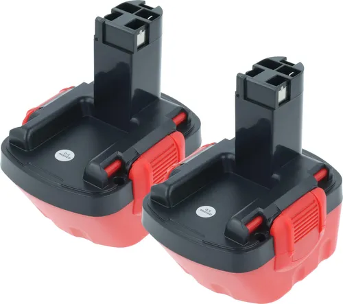 vhbw 2x Akku kompatibel mit Bosch PSR 12VE, PSR 12, PAG 12, PSB 12 VE-2 Werkzeug (1500 mAh, NiMH, 12 V)