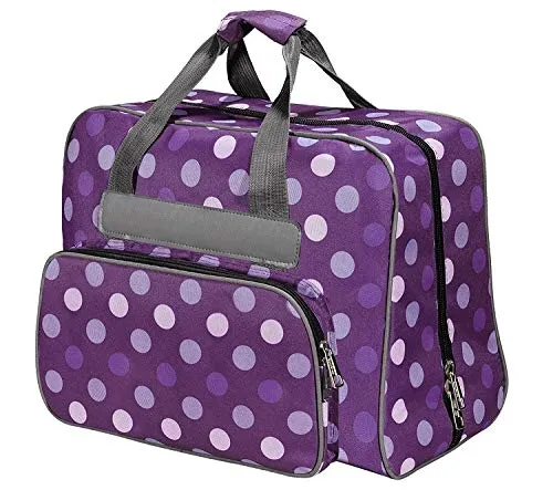 Baby Snap Nähmaschinentasche 45x21x37 cm stabile hochwertige Tasche für Transport und Aufbewahrung Haushaltsnähmaschinen (Multicolor Lila)