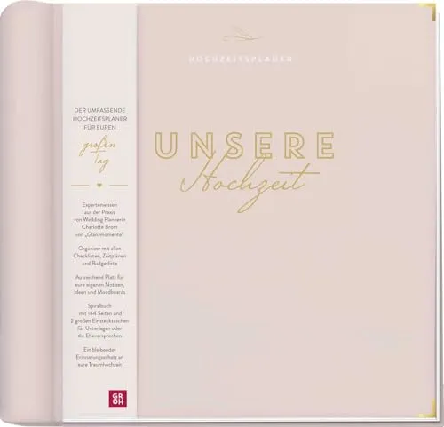 Unsere Hochzeit - Hochzeitsplaner von Charlotte Brom - Umfassender Hochzeitsplaner mit Profi-Tipps und viel Platz für Notizen, perfekt für Brautpaare, die ihre Traumhochzeit planen.
