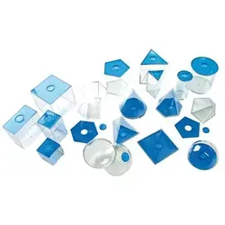 EDUPLAY 120-069 Geometrische Körper, klein, transparent/blau