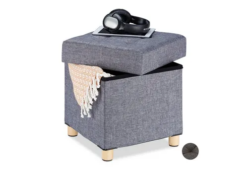 Sitzhocker mit Stauraum - Aufbewahrungshocker Polsterwürfel - Hocker & Barhocker mit 30 L Stauraum, ideal für alle Zimmer, in verschiedenen Farben erhältlich und perfekt für zusätzlichen Platz.