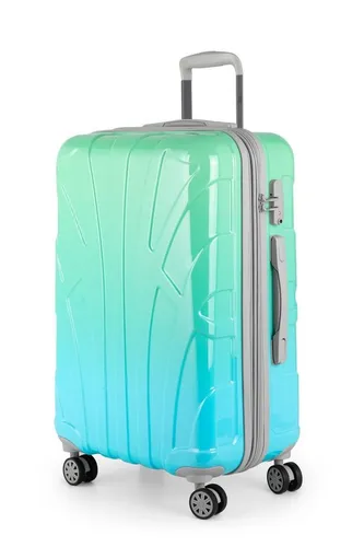 Suitline Hartschalen-Koffer M - Robuster und erweiterbarer Check-In Trolley - Koffer für Kurzreisen, 66 cm, 4 Rollen, TSA-Zahlenschloss, erweiterbar für mehr Volumen, ideal für einwöchige Urlaube und Geschäftsreisen.