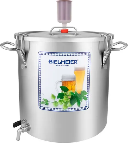 Bielmeier Läuterbottich Gärbottich Edelstahl 35 Liter mit Auslaufhahn - Hochwertiger Läuterbottich aus Edelstahl mit 35 Litern Fassungsvermögen und praktischem Auslaufhahn. Ideal für die Bierherstellung und für den professionellen Einsatz geeignet. Made in Germany! Zur Unterstützung der Braukunst.