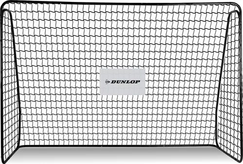 Dunlop Fußballtor - Fussballtor 300 x 205 x 120 cm - Fußball Tor - Fussballtore für Garten Kinder und Erwachsene - Fussball Trainingszubehör für Innen und Außen - Metall - Schwarz