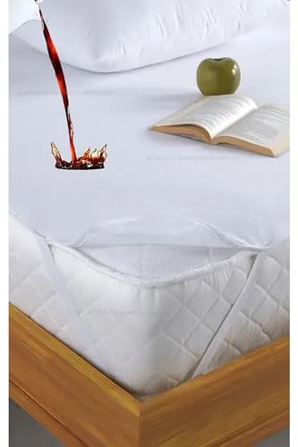 Nordic Schiller Wasserdichter Matratzenschoner 160x200+35 Weiß 4 Seitliche Flexiblen Gümmibander