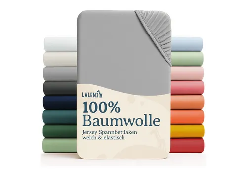 Laleni Spannbettlaken Atmungsaktives weiches und wärmendes Spannbettlaken, Baumwolle, Gummizug: rundum, (2 Stück), Kinderbett, Spielgitter, Wiege oder Stubenwagen mit Rundumgummizug
