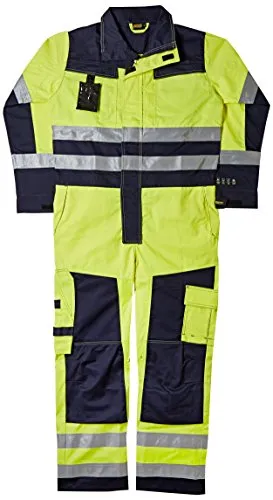 Blakläder Multinorm Overall 6378 1514 - gelb/marineblau, Größe 52 - Arbeits- & Schutzkleidung für maximale Sicherheit in extremen Bedingungen. Flammhemmend, antistatisch und mit verstärkten Kniepolstertaschen für höchsten Komfort.