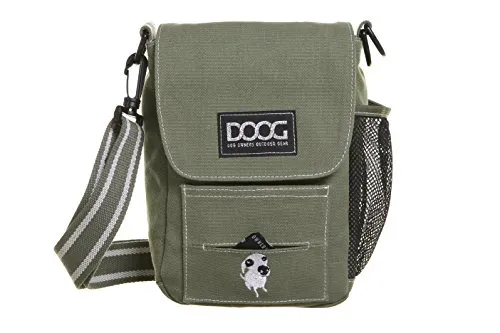 DOOG Schultertasche 18-24 x 25 x10 div. Farben, Motiv:grün