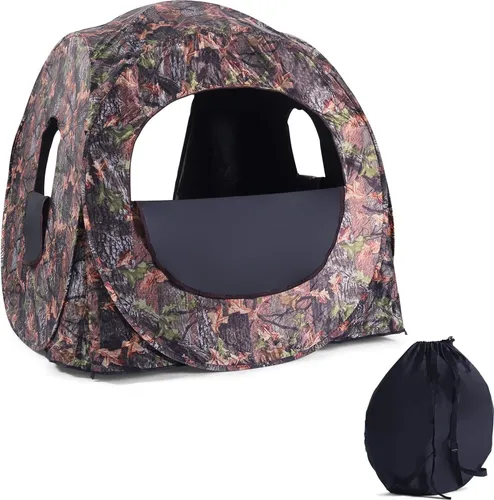 Jagdzelt Angelzelt Pop-Up-Zelt Camouflage für 2 Personen - Camouflage Pop-Up-Zelt für 2 Personen, ideal für Jagd und Angeln, leicht aufzubauen und wetterfest.