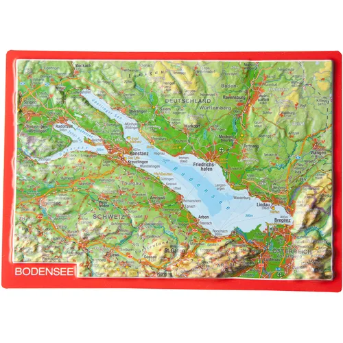 Georelief 3D Reliefpostkarte Bodensee (Größe One Size)