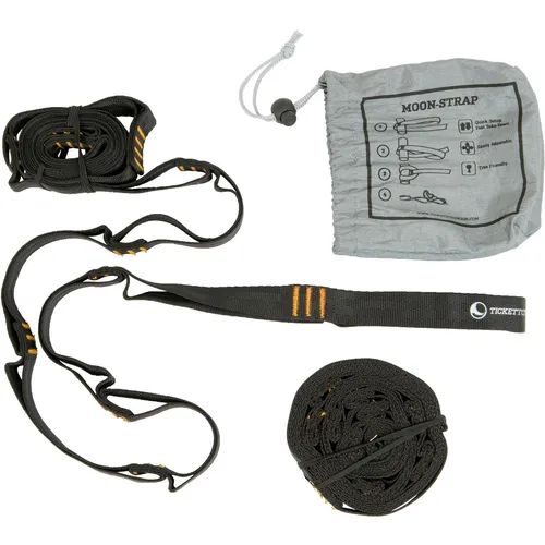 Moon Straps - Hängemattenaufhängung - Zeltzubehör für Hängematten, super stabil und rutschfest, ideal für empfindliche Baumrinde und Mehrpersonen-Nutzung.
