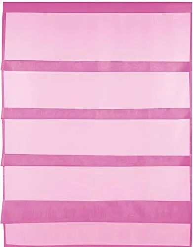 Bestlivings Transparente Bistrogardine Raffoptik mit Stangendurchzug in Voile, schlicht und modern in vielen erhältlich (80 x 110 cm/pink - Fuchsia)