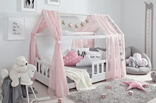 TiCAA Tüll-Set für Hausbett Kay rosa von TiCAA