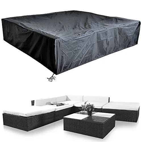Melko Schutzhülle Gartenmöbel 240 x 240 x 52 cm Abdeckung Gartenlounge Wetterschutz Plane Sitzgruppe Schutzhülle