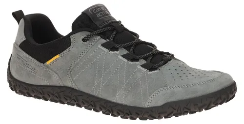 camel active Herren Sneaker aus Nubukleder und Textil Grau - Herren-Sneaker mit Obermaterial aus Nubukleder und Textil, flacher flexibler Sohle für natürlichen Bewegungsablauf und robuster Design für Alltag und Freizeit.