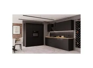 Küche SIENA 280 + 180 cm Küchenzeile - Küchenzeilen im modernen schwarz matt Design, bietet viel Stauraum und optimale Organisation für alle Küchenutensilien.