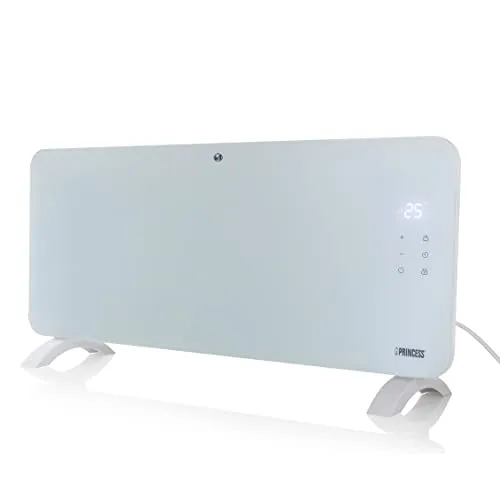 Princess Smarte Konvektorheizung – 1500 W, App-gesteuert mit LED-Touchscreen - Elektroheizkörper mit mobiler Steuerung über die kostenlose Princess Home App, ideal für Räume bis 25 m², sicher dank Kindersicherung.