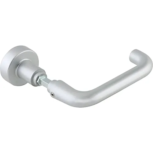 Dorma Glas Drückergarnitur für Glastüren - Türsicherungen mit runder, drehbarer Wechselgarnitur aus silber eloxiertem Aluminium – ideal für moderne Glastüren, ohne Rosetten.