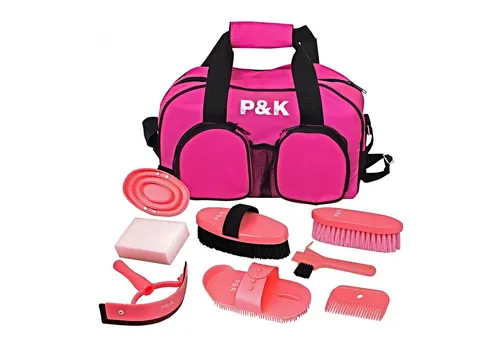 P & K Pferdebürste Pferdebürstenset in Pink - Pferdepflegeset für eine sanfte und effektive Reinigung, ideal für die Pflege Ihres Pferdes.