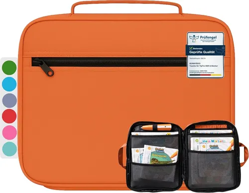 bunnyboo TipToi Tasche - Das Original für Ordnung und Schutz - Elektronische Spiele für Kinder: Diese Tasche bietet Platz für bis zu 8 Bücher, den TipToi-Stift und Zubehör. Ideal für unterwegs und schützt alles optimal!
