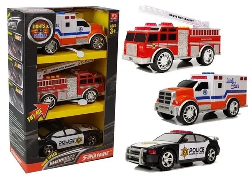 Leantoys Satz Sonderdienstwagen Feuerwehr Polizei