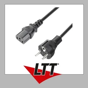 Adam Hall Cables 3 STAR PKD 0100 - Netzkabel IEC C13 x CEE7/7 3 x 0,75 mm² 1 m