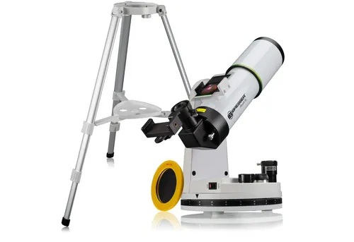 BRESSER PushTo AR-80/400 Smart-Teleskop - Teleskop mit 80mm Objektiv, ideal für Einsteiger, inklusive Smartphone-Halter für einfache Fotografie und Feld-Dreibeinstativ für stabile Beobachtungen.