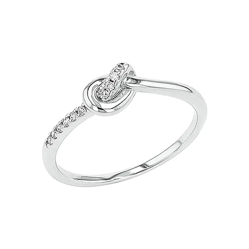 Amor Ring 925 Sterling Silber Damenring mit Zirkonia in silber von Amor